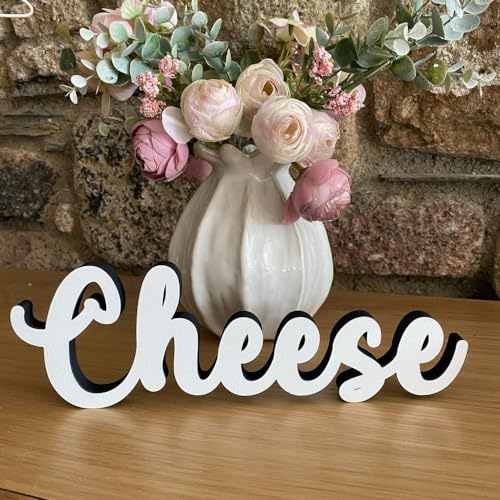 Luck and Luck Wooden Cheese Table Sign, Wedding Buffet Cheese Name, Cheese Board Standing Sign, Party Cheese Wood Sign