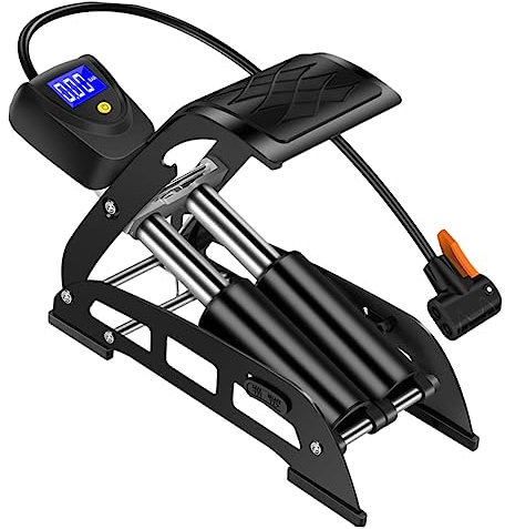 YARNOW Mini Fußpumpe Mit Digitalem Display Für Elektroautos Motorräder Und Fahrräder Tragbare Hochdruckfähige Pedal-luftpumpe Für Sportbälle Und Aufblasbare Möbel