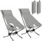 WOLTU Klappstuhl Faltstuhl 2er-Set, Campingstuhl Ultraleicht Angelstuhl faltbar aus Aluminium, Camping Stuhl klappbar für Outdoor, mit Tragtasche, bis 150 kg belastbar, Grau, CPS8157gr-2