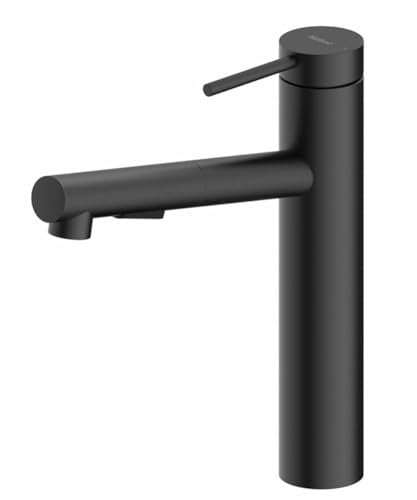 NABER Armatur NAMOR 2 in SCHWARZ MATT mit schwenkbarem Brauseauslauf/Küchenarmatur/Einhebelmischer
