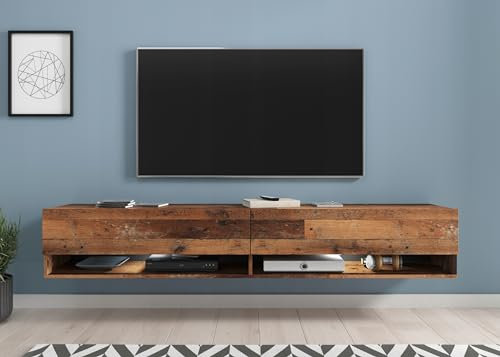 Muebles Slavic Meuble TV 180 cm, Meuble de Salon, Meuble RTV, 2 étagères, Meubles de Salon Modernes, Meubles de Salon