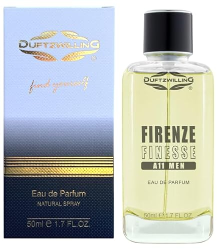 DuftzwillinG FIRENZE (Finesse) - Eau de Parfum für HERREN - frisch-zitrisch - A11 MEN - Herrenduft (50 ml Prime)