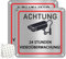 2 Stück Videoüberwachung Schild 15x15cm Aluminium Achtung 24 Stunden Schild Videoüberwachung Privatgrundstück mit Selbstklebend Aufkleber und 4 Bohrlöcher Kameraüberwachung Kamera überwachung Schild