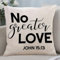 Yelolyio Kissenbezug mit Zitaten No Greater Love John 15 13, quadratisch, für Zuhause, Sofa, Couch, Auto, Wohnzimmer, Stuhl, Bauernhaus, Büro, 45,7 x 45,7 cm