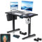 KESSER® Höhenverstellbarer Schreibtisch elektrisch 100cm x 60cm | Ergonomisch Steh-Sitz Schreibtisch | 3-Funktions-Memory Steuerung | Inkl. 360° Rollen & USB-Ladeanschluss Computertisch für Homeoffice