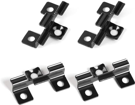 SUPAWAY 100 clips WPC Clips de fixation en acier inoxydable pour terrasses 6.5mm Clips pour sols composites Fixation invisible Clips de fixation en acier Plage de serrage 6.5 mm, Noir