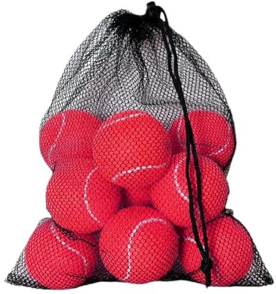 Ronyme 12 Stück Tennisbälle, Spielbälle, 2,52 Zoll Durchmesser, Trainingsbälle, Übungsbälle für Spiele, Schlägersport, Outdoor, Anfänger, ROT