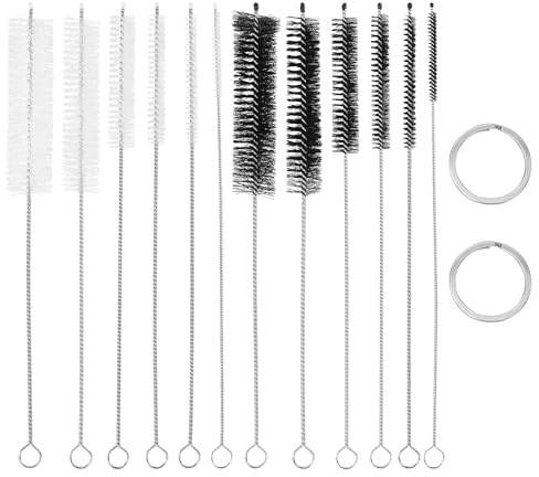 Strohhalm Reinigungsbürst Bürste, 12 Stück 21cm Reagenzgläser Bürste Flasche Reinigungsbürsten Milchschlauchbürste Schlauchbürste Strohhalme Bürste Reiniger für Lücken Reinigen