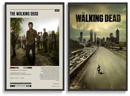 LJXOSKMK The Walking Dead Poster - Ungerahmt, 30 x 45 cm, Klassische TV-Serie, Leinwand für Schlafzimmer, Ästhetische Wandkunst und Drucke, Stil 4