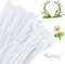 100 Stück Pfeifenreiniger Zum Basteln, Weiß Chenilledraht, 30cm Biegeplüsch Set, Pipe Cleaner für Kinder Zum Basteln und Kreative DIY Deko