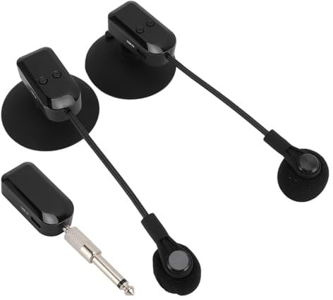 Microfono per Strumenti Wireless 2.4G, Sistemas di Pickup per Microfono per Sassofono a Condensatore con Rotazione di 360°, per Fisarmonica per Violino e Chitarra, per Concerti