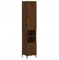 HEFZGDB Highboard Braun Eichen-Optik 34,5x34x180 cm Holzwerkstoff Küchenbuffet Küchenschrank Apothekerschrank Küche Mehrzweckschrank für Küche Dessert Shop Speisesaal Wohnstube