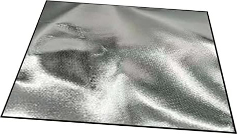 Tapis de brasero carré ignifuge pour petit gril imperméable sous l'évier, tapis d'extérieur pour réchaud de camping, tente, terrasse, fibre de verre, couverture de feu argentée pour cheminée, tapis de