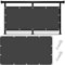 Sonnensegel Sonnenschutz Windschutz 220 x 650 cm Wasserdicht Sonnenschutz Wetterschutz, mit Seil Sonnensegel Wasserdicht Sichtschutz Balkon Sonnenschutz, für Balkon Garten, Dunkelgrau
