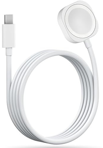 Watch Charger - 2025 New【MFi Certified: Watch USB-C Fast Magnetic Charging Cable (1m/3.3ft)】for iWatch Series Ultra 2/Ultra/9/8/7/6/5/4/3/2/1/SE, Type-C Portable iWatch Charging Dock, White