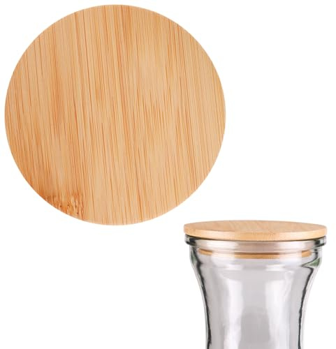 1-Pack Wooden Replacement Lid (2.52” ID, 3.22” OD) – Compatible with NETANY 35oz / 1L Water Carafe – Lid Only, Carafe Not Included
