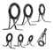 MOHUIED 7PCS Angelrute Guide Angelrute Augen Guides Linie Ringe Pol Reparatur Kit für Angelruten