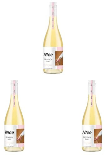 NICE Sauvignon Blanc, Wine in a Bottle, Dry, Crisp, French White Wine from Côtes de Gascogne, 1 x 75cl Bottled Wine (Pack of 3)
