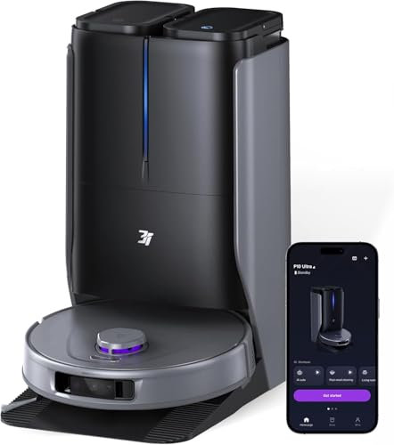 3i P10 Ultra Staubsauger- und Wischroboter, ausfahrbares Pad für Ecken/Kanten, 18.000 Pa Sauger, autom. Waschen und Trocknen mit heißem Wasser, selbstentleerend und -auffüllend, KI-Hindernisvermeidung