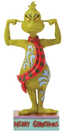 Enesco Dr. Seuss Grinch by Jim Shore Plugging His Ears Merry Grinchman Figur, 17,8 cm, mehrfarbig