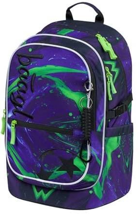 Baagl Kinderrucksack, Schulrucksack für Kinder mit ergonomisch geformter Rücken, Brustgurt und reflektierende Elemente