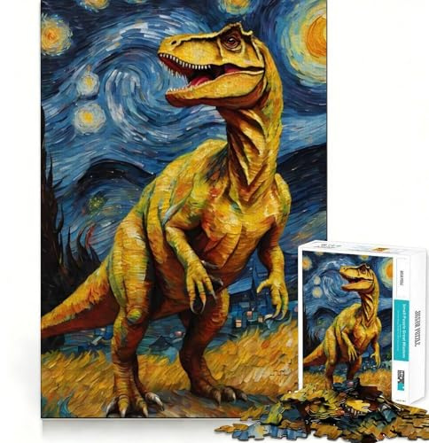 Rex-Dinosaurier-Puzzle mit 1000 Teilen für Erwachsene fördert das Gedächtnis, beruhigt den Geist kreatives Design- und Montage-Geschenk (38x26cm)