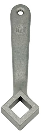 sanicomfort KFE Hahnschlüssel 2 Stück, Vierkantschlüssel für KFE-Hahn 21,3 mm (1/2 Zoll), 12 mm, chromfarben, Heizungs- und Sanitärzubehör