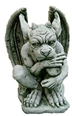 Steinfiguren Horn Gargoyle, Skulptur aus Steinguss, Figur