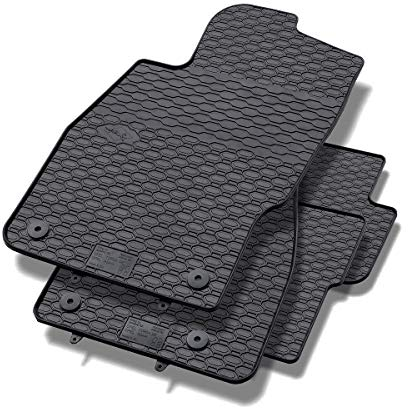 Mossa - Gummifußmatten Auto kompatibel mit Opel Corsa Hatchback, Van (2014-2019) schwarz Gummimatten Gummi Fußmatten