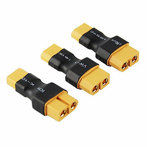 OliYin 3 stücke Männlich XT-30 zu Weiblich XT-60 Adapter für Drone FPV Wireless Connector (Packung von 3)