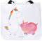 Mr. & Mrs. Panda Shopper Einhorn Schwein - Geschenk, Unicorn, Alltagstasche, Einhörner, Einkaufstasche, Tasche, Schweinchen, Freizeittasche,