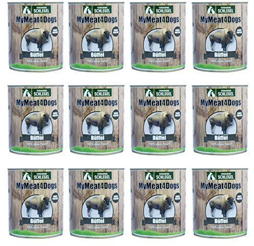 MyMeat4Dogs Hundefutter Reinfleischdose Büffel - 12x 820 g