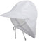 LACOFIA Sombrero de Playa de protección Solar para bebé Gorro de Verano de Solapa Ajustable Super Suave para niños Blanco 2-5 años