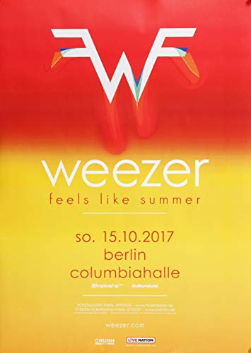 Weezer - Feels Like Summer, Berlin 2017 » Konzertplakat/Premium Poster | Live Konzert Veranstaltung | DIN A1 «