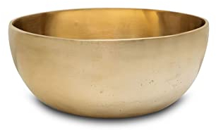 XDrum Therapeutische Klangschale Ton G - auf Ton G gestimmt - für Hals-Chakra (Vishuddha) - Durchmesser: ca. 19 cm - Gewicht: ca. 1000 g - handgemachte Bronzelegierung aus Indien