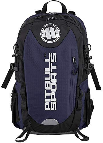 Pit Bull West Coast Outdoor Rucksack PB Sports Blau - Backpack für Wandern, Biken und Sport mit Regenponcho
