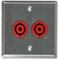 PRO SIGNAL PSG08159 Wall Plate 2 x 4-Pole Speaker Sockets