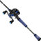 Sougayilang Angelrolle, Rutenkombinationen, Angelruten mit Baitcasting-Rolle, für Reisen, Süßwasser, 1,8 m, mit Linkshänder-Angelrolle