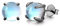 Boucles d'oreilles en pierre de lune ronde en argent sterling 925 Boucles d'oreilles en pierre de lune arc-en-ciel pour femmes Boucles d'oreilles (D)