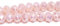 Tschechische Kristall Glas Perlen CZ Böhmische Facettierte Rondelle Glasperlen 4/6/8/10 mm (Puder Rosa AB, 6x4 mm)
