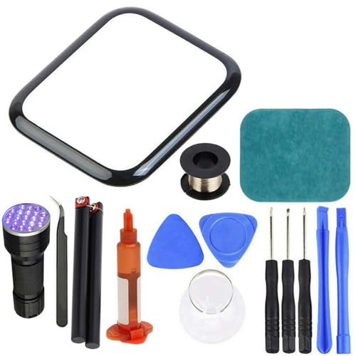 Ersatz-Touchscreen-Reparaturset für Frontglaslinse, Präzisions-DIY-Reparatur-Set für Apple Watch 2/3/4/5/6 Serie für Apple Watch SE, 40 mm