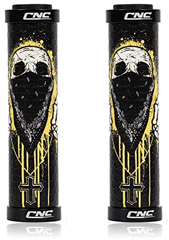 CNCLOL Fahrrad Lenkergriffe,MTB Fahrradgriffe 22mm aus Silikon,Fahrrad handgriffe Doppel Lock-On Design für MTB/Mountainbike.