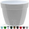 Santino ASTI 30CM Selbstwässernder Blumentopf mit Wasserstandsanzeiger - Rund Premium Qualität Innen Blumentopf für Anlagen, Blumen, Kräuter (Ø 30 cm, H 23 cm, 12L - Grey/White)