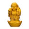 WANGZISHUO 8 cm hohe Daikokuten-Buchsbaum-Skulptur, Gott des Reichtums, Holzschnitzstatue, Heimdekoration