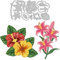 GLOBLELAND Stanzschablonen Blumen Metall Schneiden Schablonen Lilie und Hibiskus Stanzformen für Kartenherstellung und DIY Scrapbooking Dekor