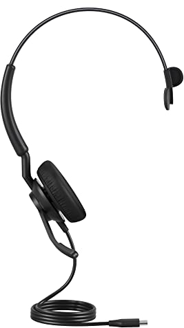 Jabra Engage 40 kabelgebundenes Mono-Headset mit geräuschunterdrückender 2-Mic-Technologie und USB-C-Kabel, Ultraleicht - mit Allen führenden UC-Plattformen wie Zoom und Unify kompatibel - schwarz
