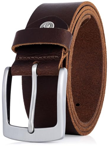 LINDENMANN Ledergürtel Herren, dunkelbraun 40 mm Vollrindleder, modern und hochwertig verarbeitet, zu Jeans und Chinos