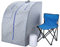 Durasage Sauna à vapeur personnel portable léger pour usage domestique – Tente pliable complète avec minuterie de 60 minutes, générateur de vapeur 800 W, chaise incluse pour la désintoxication et la