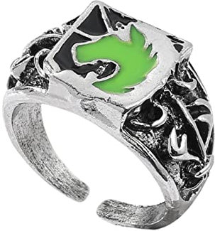 XJruixi Titan Enamel Ring For Fans Adjustable Fashion Ring Vintage Punk Cosplay Jewelry Cool Fans Souvenir Gift