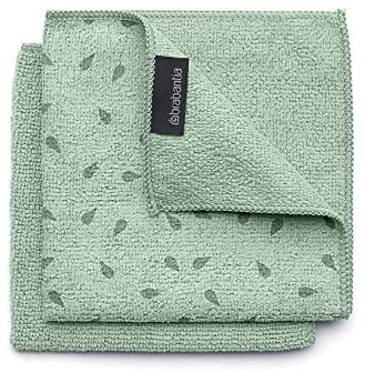 Brabantia - Sinkside Paños de Microfibra - Apto para Lavadora - Absorben 7 Veces su Propio Peso - para Limpiar Platos & Encimeras - Necesitan Menos Detergente - Juego de 2 - Verde (Jade Verde)
